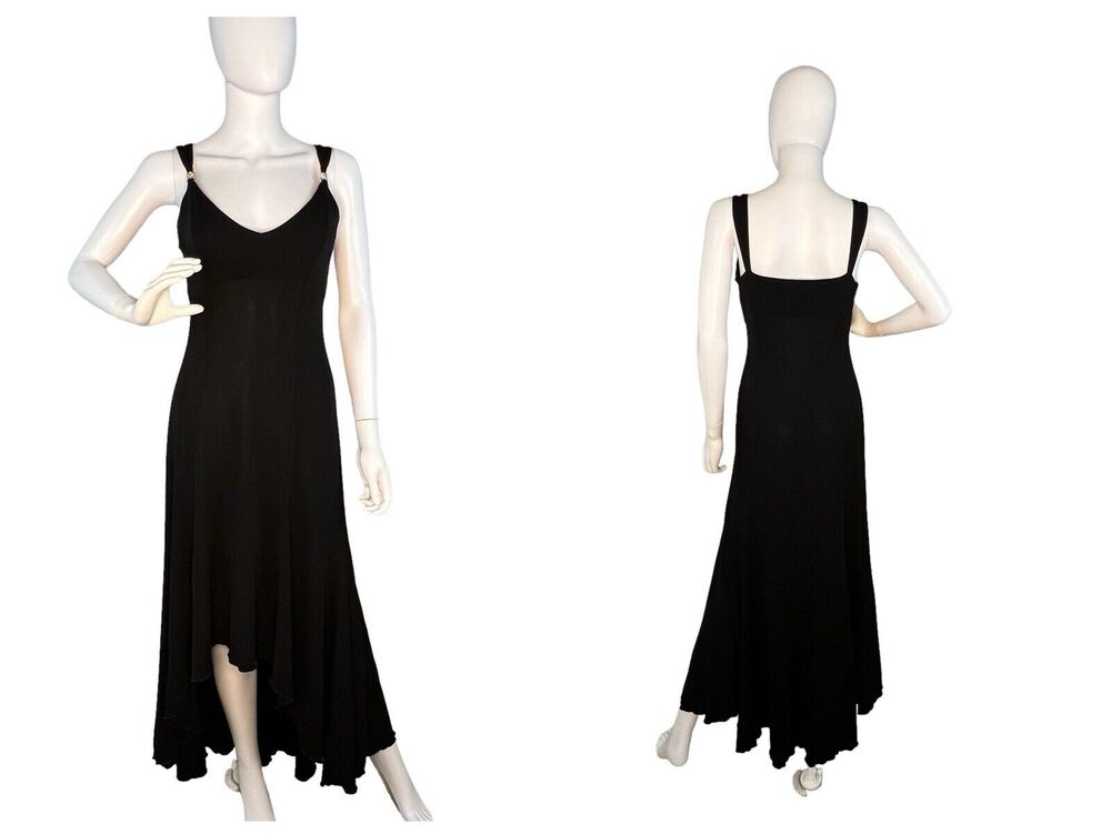 Vintage Bebe Size M Gown Sleeveless Fairy Grunge High Low Gown 90s Y2K